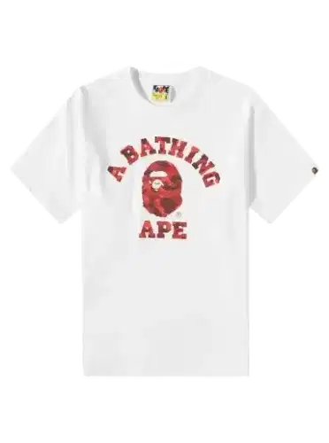 Bape Color Camo College Tee White /Red (SS23)