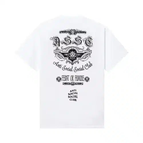 Anti Social Social Club X 2 Tone Feast Or Famine Tee 'White'