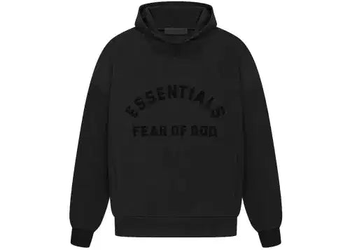 Fear of God Essentials Arch Logo Hoodie 'Jet Black'
