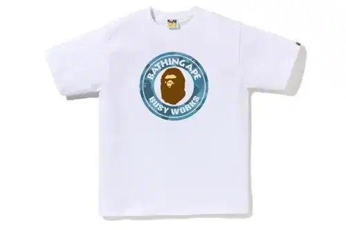 BAPE Honeycomb Camo Busy Works Tee White