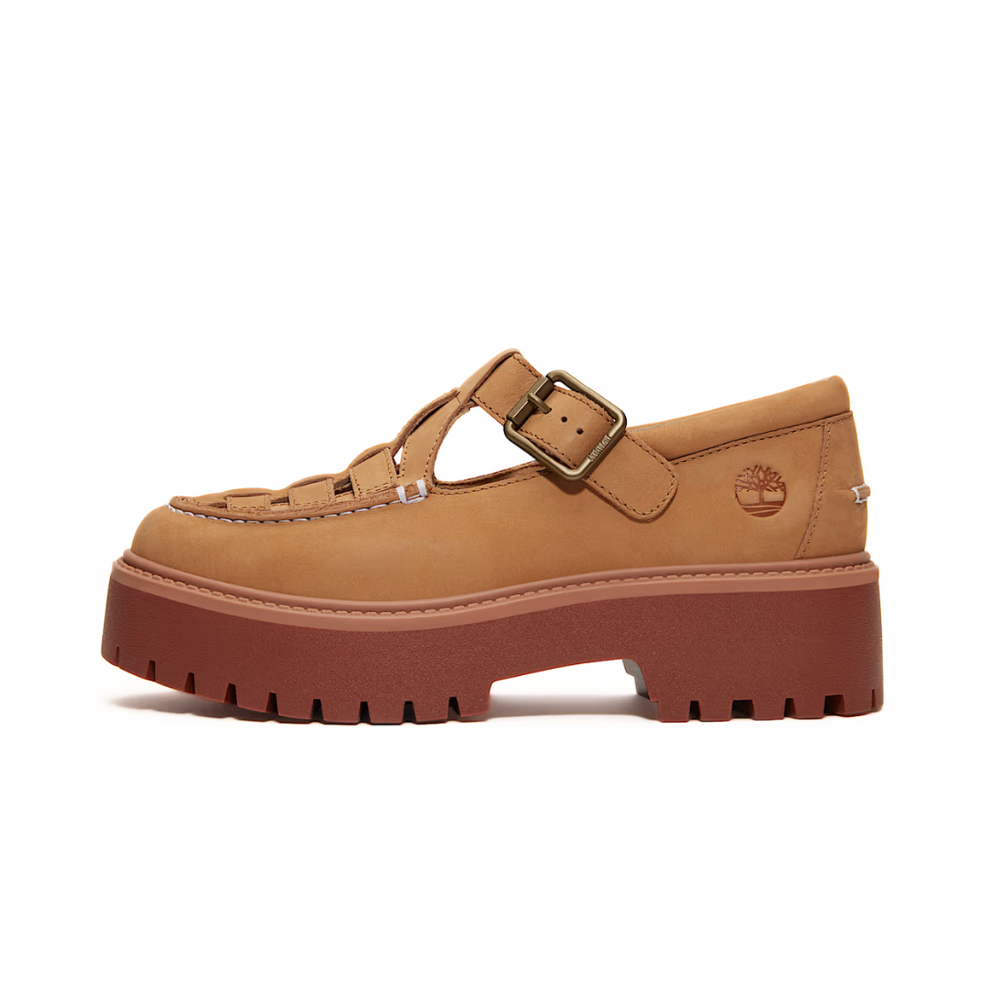 Timberland Stone Street Platform Buckle Medium Beige Nubuck (W)