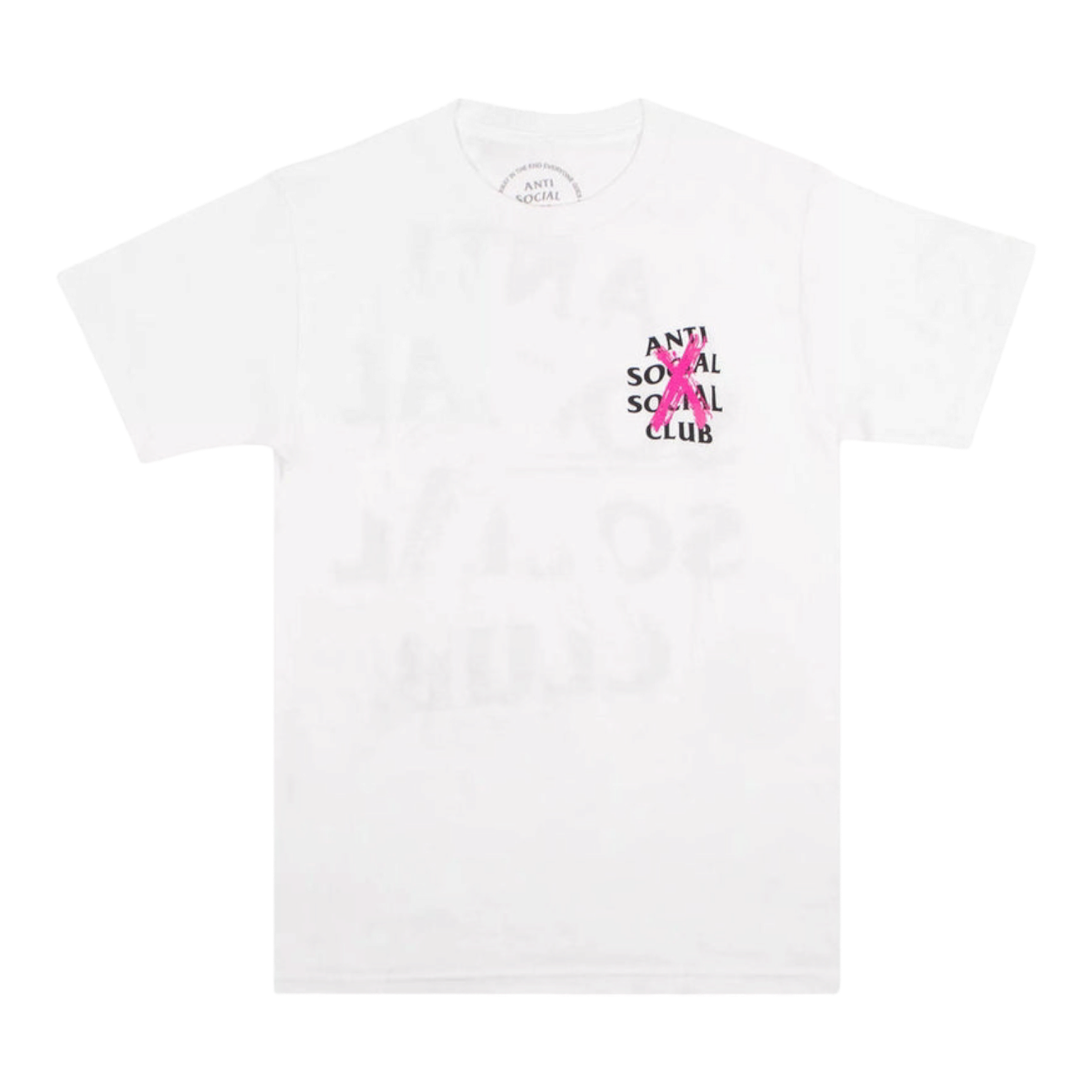 Anti Social Club Cancelled T-Shirt Pink White