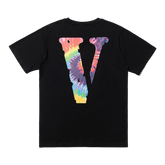 Vlone 21SS Vlone Tie Dye Rainbow Friends Tee - BLACK