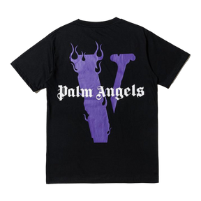 Vlone x Palm Angels Logo T-Shirt 'Black/Purple'