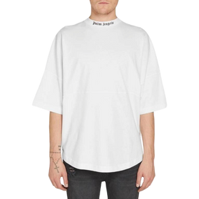 Palm Angels Mock Neck Tee - White