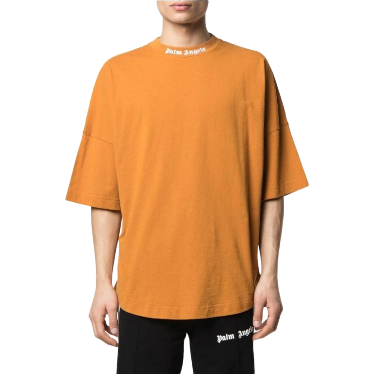 Palm Angels SS21 Mock Neck Tee - Ginger