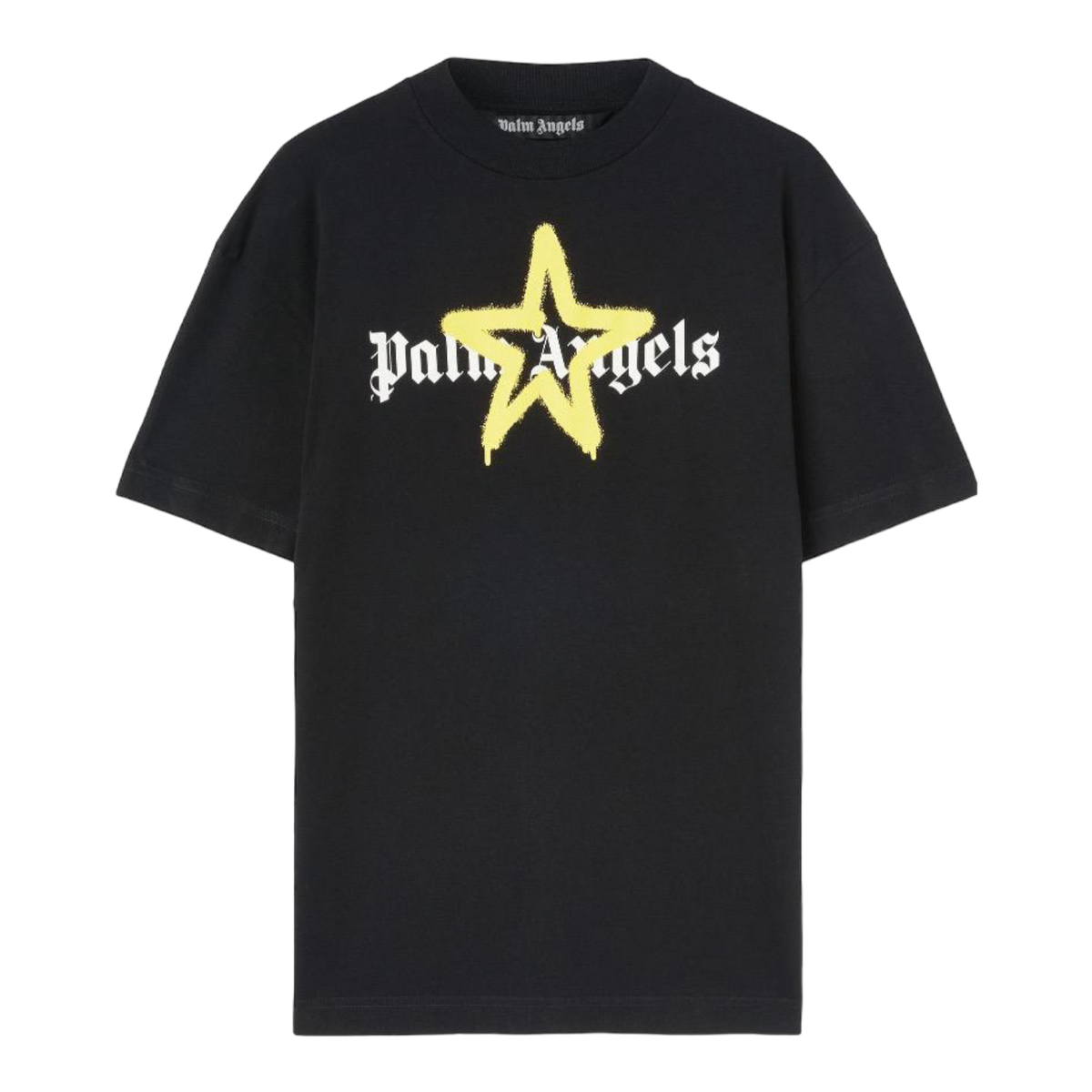 Palm Angels Sprayed Black/Yellow T-Shirt