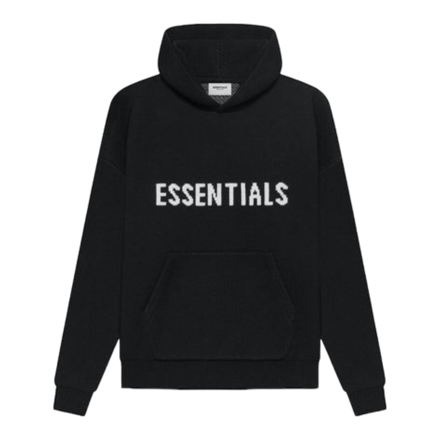 Essentials Knit Pullover Hoodie Black