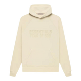Essentials Logo-Flocked Cotton-Blend Jersey Hoodie Eggshell