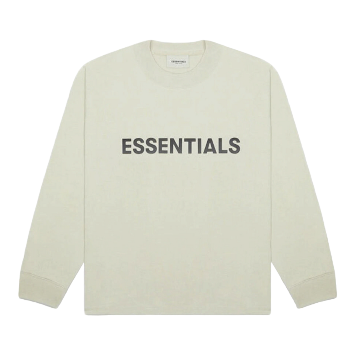 Essentials Boxy Long Sleeve T-Shirt Applique Logo Sage