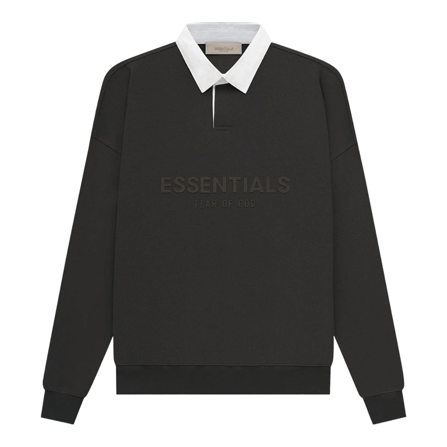 Essentials Off Black Rugby Sweatshirt