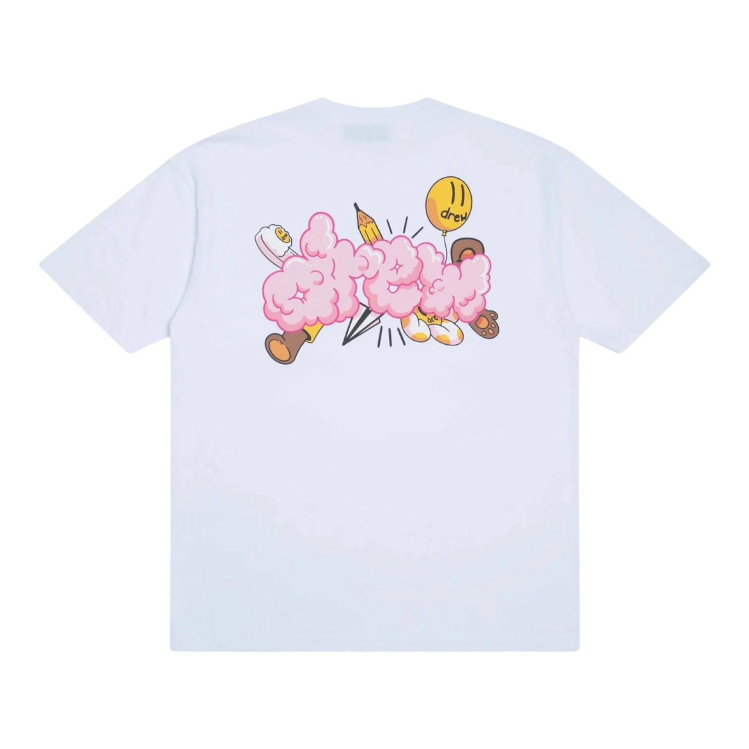 Drew House Doodle Joy SS Tee Hot White