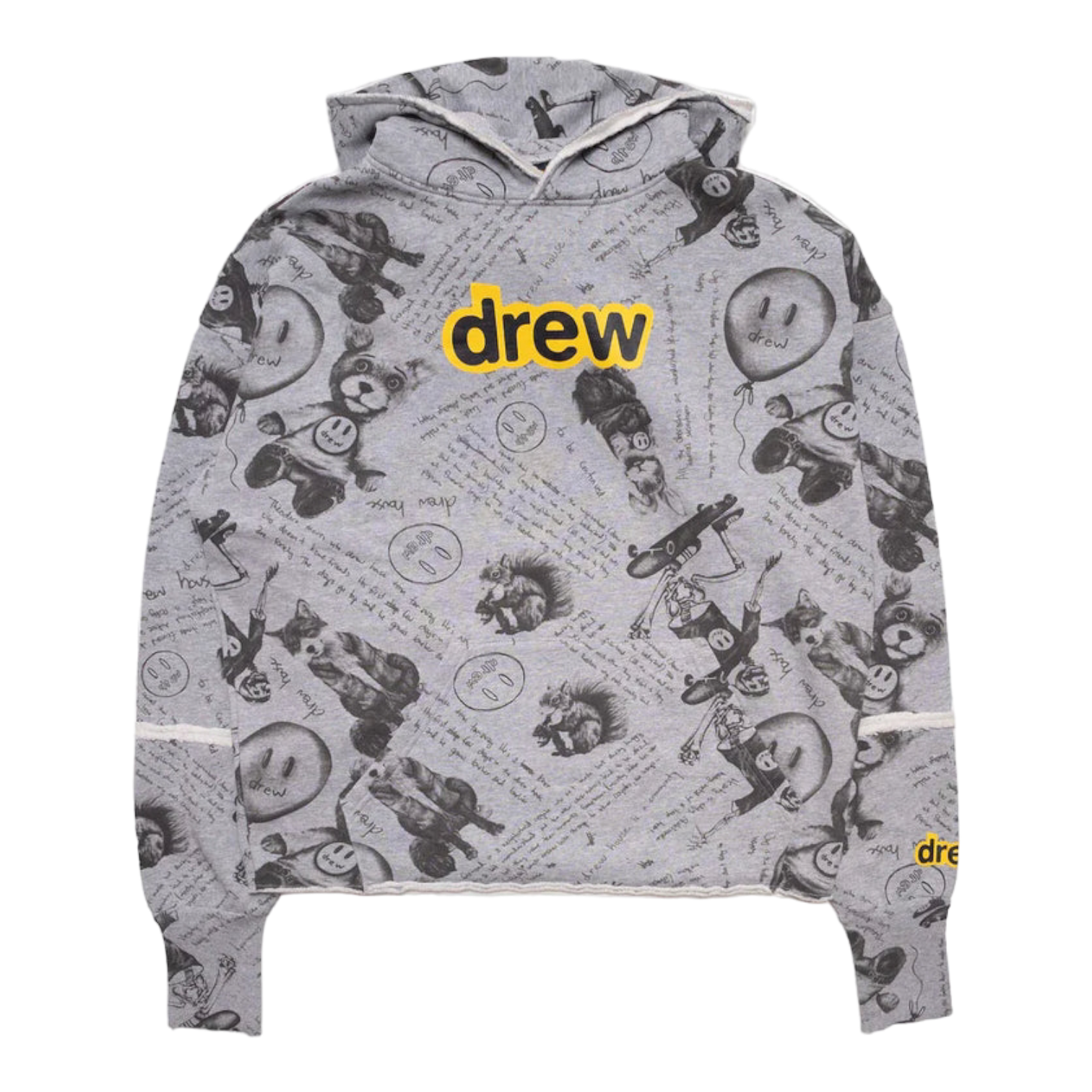 Drew House Secret Deconstructed Grey Hoodie