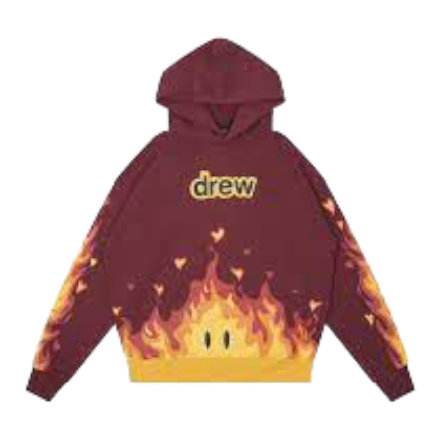 Drew House Fire Hoodie Burgundy