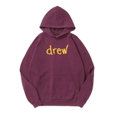 Drew House Scribble Embroidery Hoodie Berry