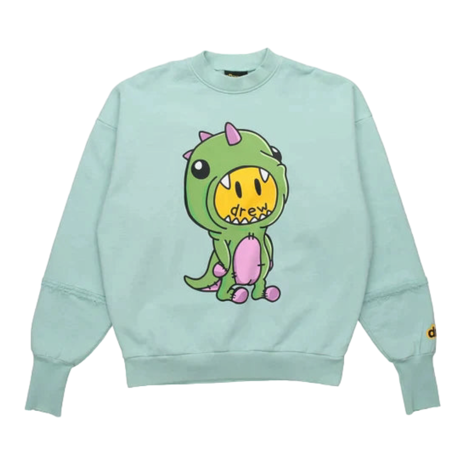 Drew House Dino Deconstructed Crewneck Green