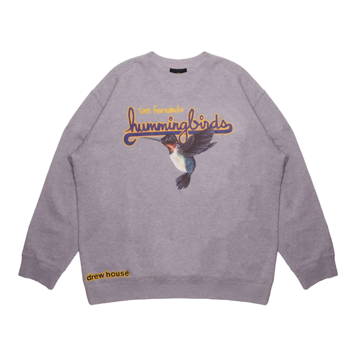 Drew House Hummingbirds Crewneck Heather Grey