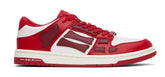 Amiri red and white skel low top sneakers