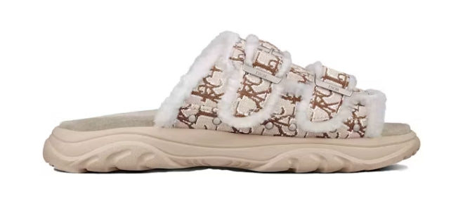 Dior H-TOWN CACTUS JACK Cream slides/ sandals