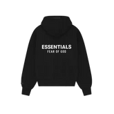 Fear Of God Essentials SS25 Classic Full Zip Up Hoodie Jet Black