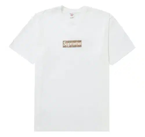 Supreme x Burberry Box Logo White Tee