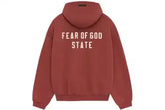 Fear of God Essentials Heavy Fleece Fullzip Hoodie Crimson
