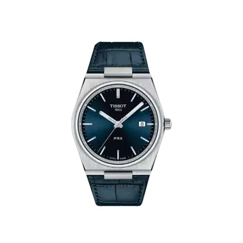 Tissot PRX Quartz Blue Dial Analog Leather Watch